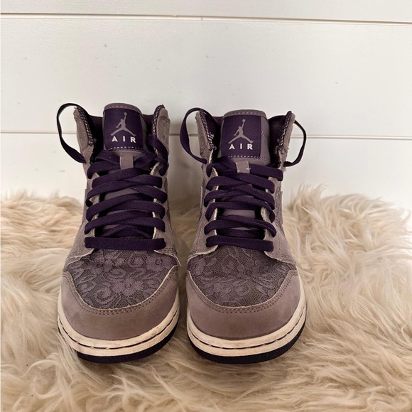 Nike Air Women's High-Top Sneakers - Purple size 6Y / 7.5 w - Picture 4 of 7